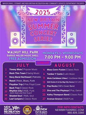 2025 Summer Concert Series Lineup